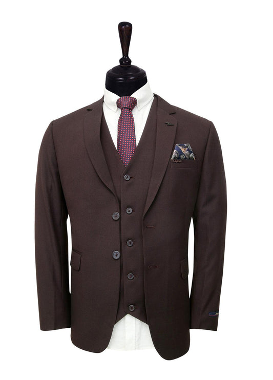 Elegant Brown Men's Suit
