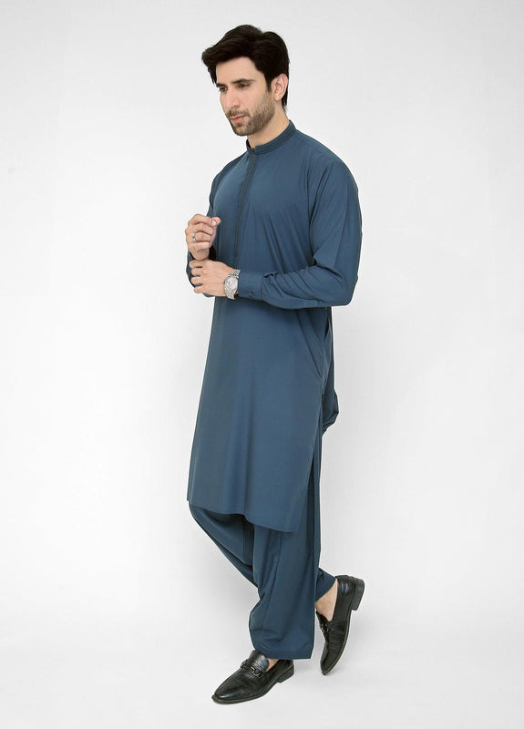 Men Shalwar Kameez Teal Blue