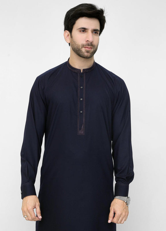 Men Shalwar Kameez Navy Blue