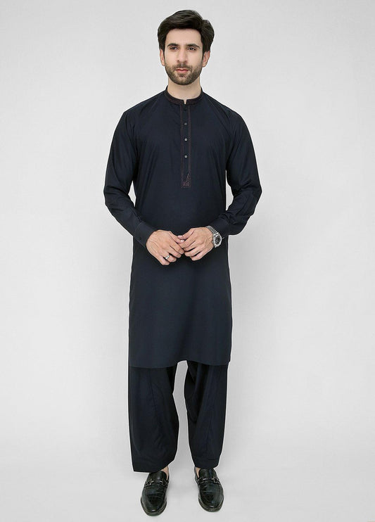 Men Shalwar Kameez Navy Blue