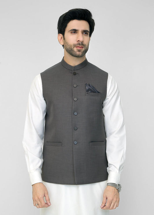 Men Waistcoat Dark Grey