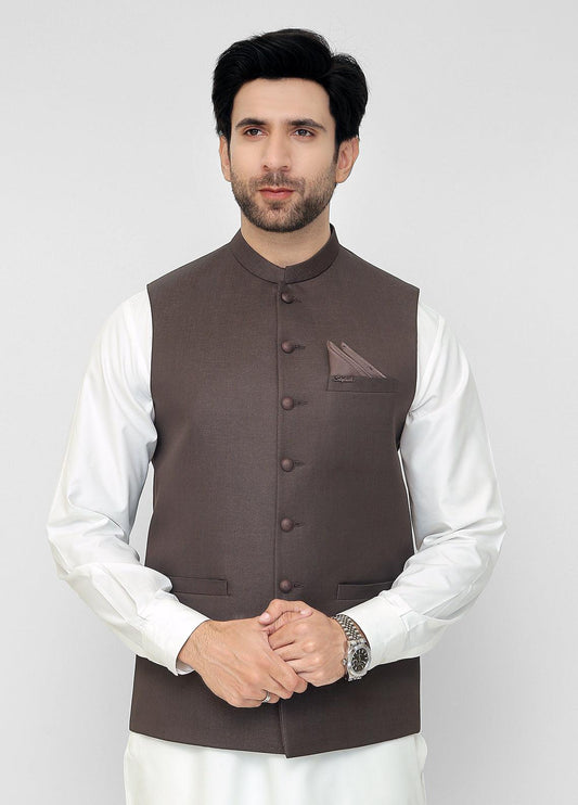 Chocolaty Brown Men Waistcoat