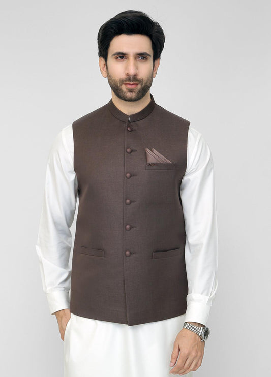 Chocolaty Brown Men Waistcoat