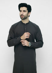 Men's Black Shalwar Kameez Plain