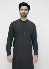 Men's Black Shalwar Kameez Plain