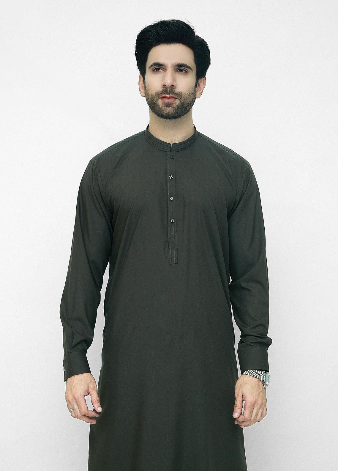 D Green Men Shalwar Kameez