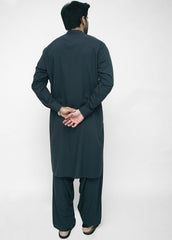 Teal Blue Men Shalwar Kameez