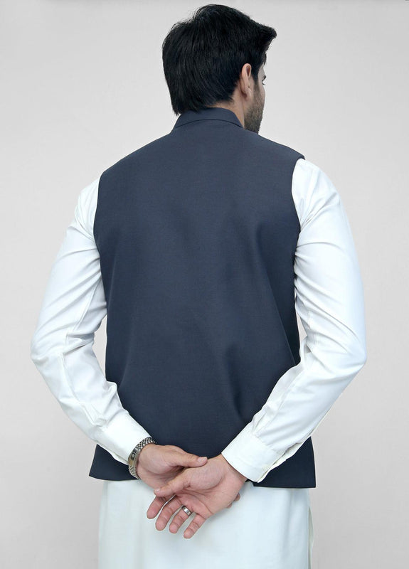 Navy Blue Suiting Waist Coat