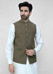 Mehndi Suiting Waist Coat