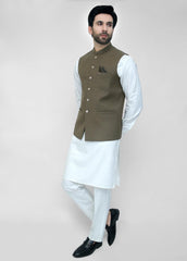 Mehndi Suiting Waist Coat