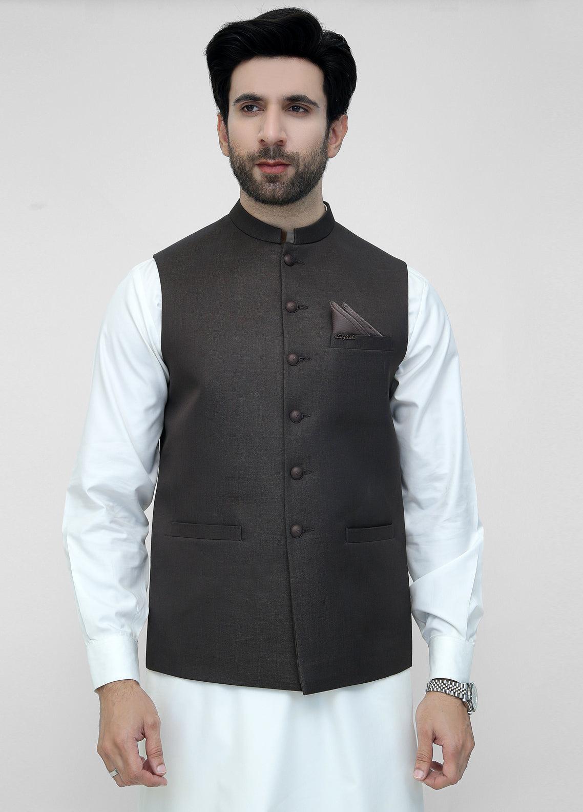 Choclaty Brown Suiting Waist Coat