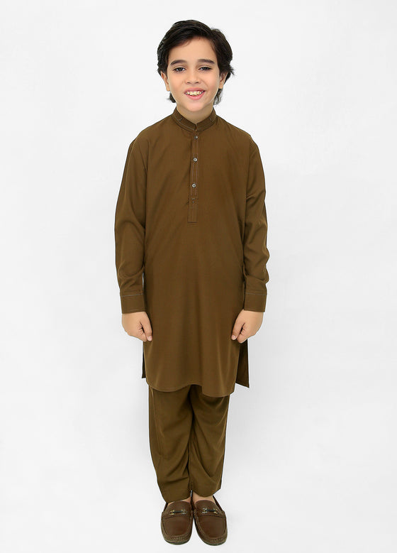 Brown Kurta Pajama For Kid's