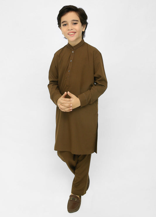 Brown Kurta Pajama For Kid's