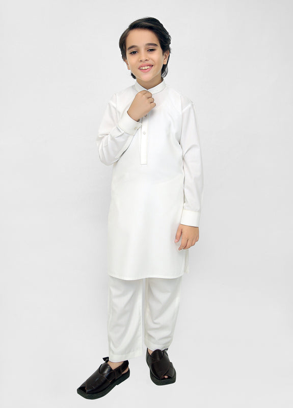 White Kurta Pajama For Kids