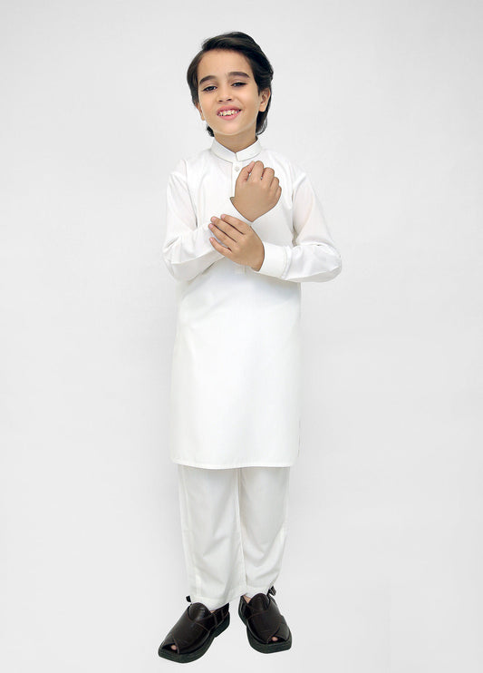 White Kurta Pajama For Kids