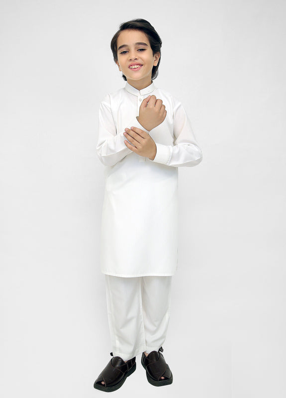 White Kurta Pajama For Kids