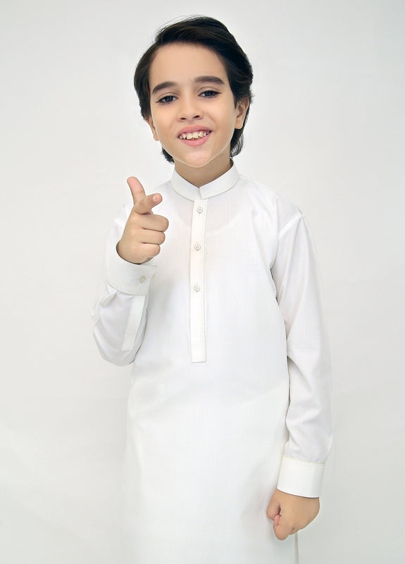 White Kurta Pajama For Kids