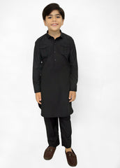 Black Kurta Pajama For Kids