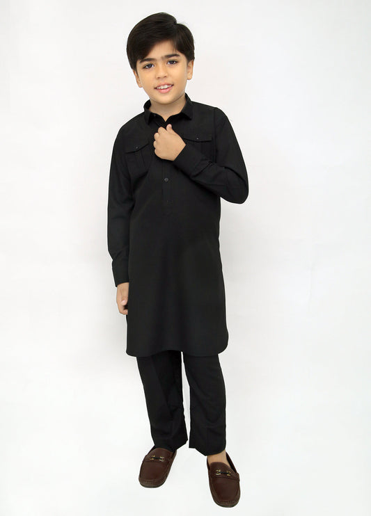 Black Kurta Pajama For Kids