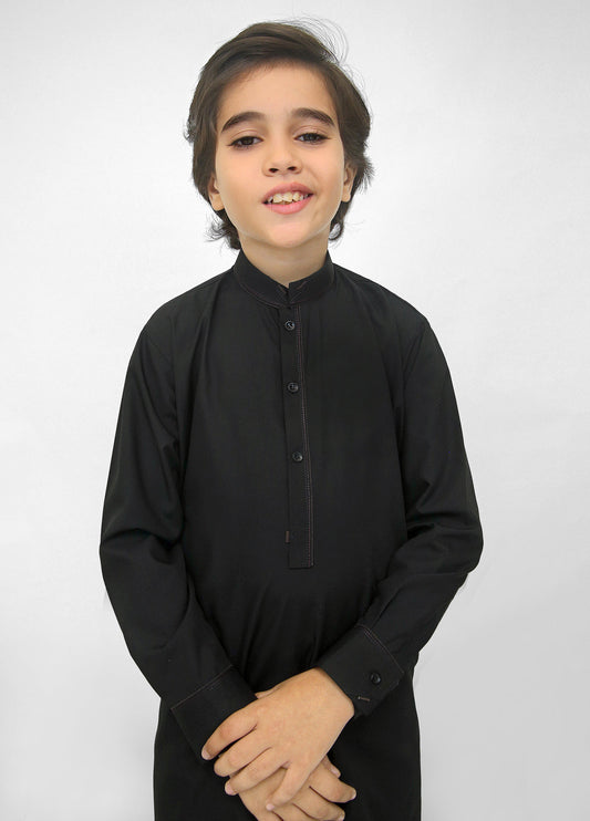 Black Kurta Pajama For Kids