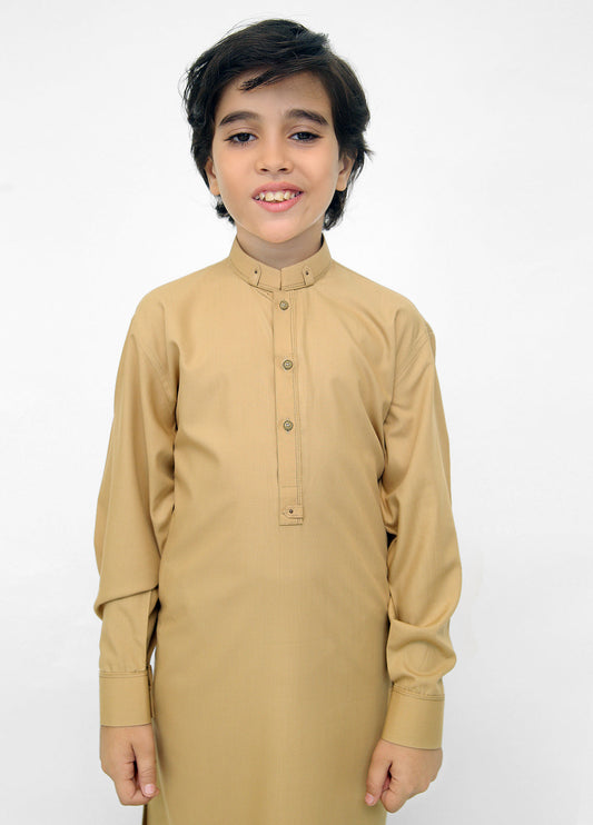 Light Beige Kurta Pajama For Kids