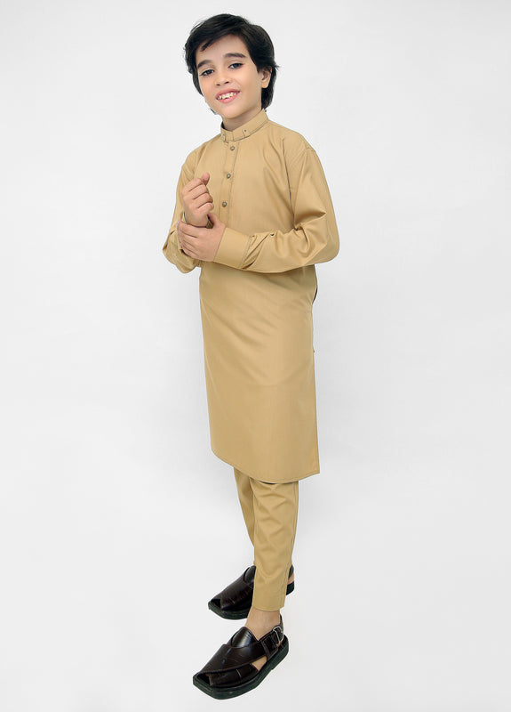 Light Beige Kurta Pajama For Kids