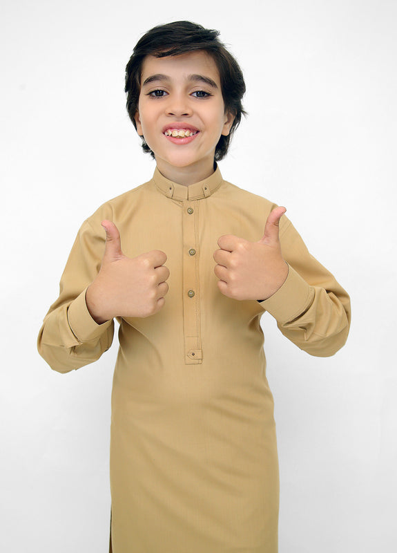 Light Beige Kurta Pajama For Kids