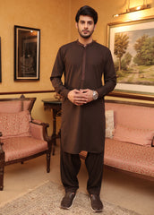 Dark Brown Men Shalwar Kameez