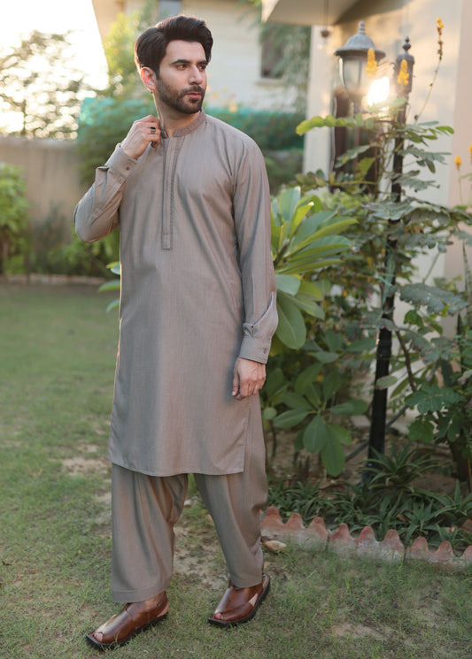 Light Grey Men Shalwar Kameez