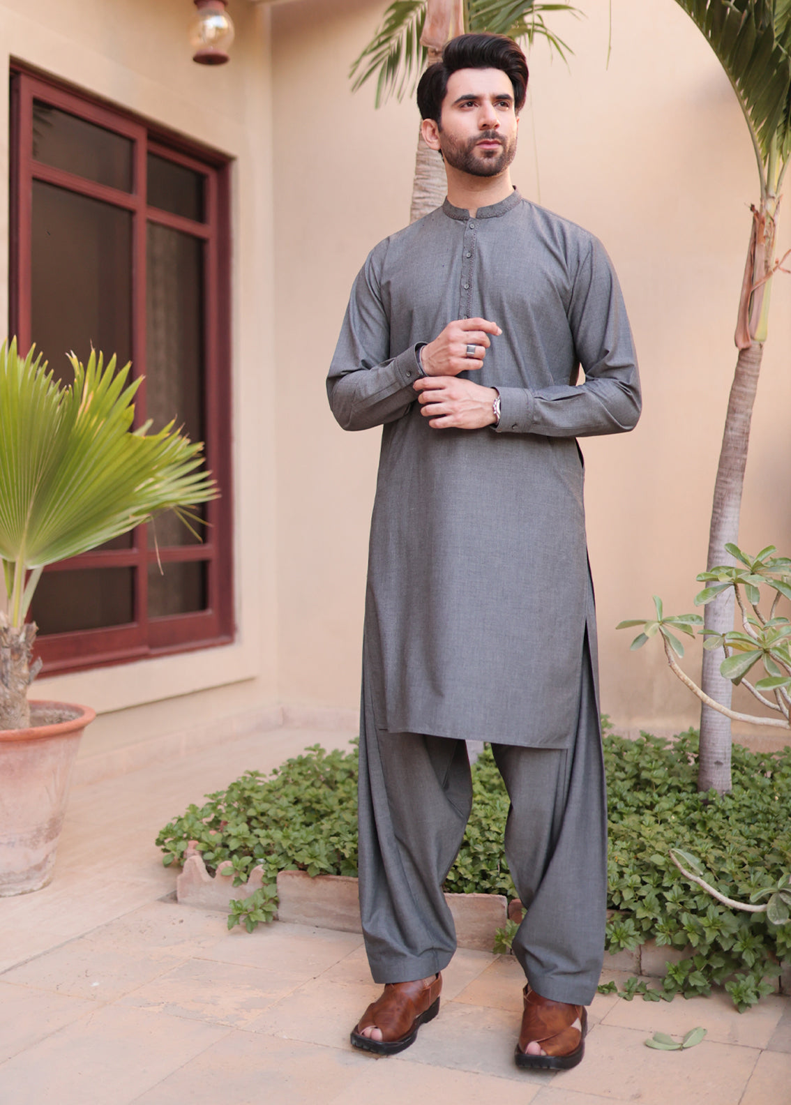 Men's Shalwar Kameez Gray