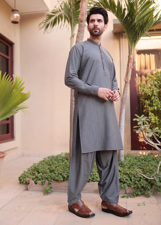 Grey Men Shalwar Kameez