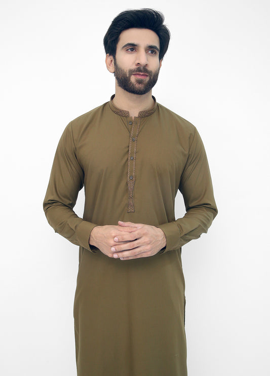 Mehendi green kameez shalwar I Men shalwar kameez I Stylish Kameez Shalwar