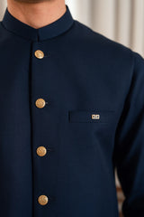 Navy Blue Suiting Waistcoat WS-244-112