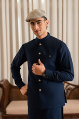 Navy Blue Suiting Waistcoat WS-244-112