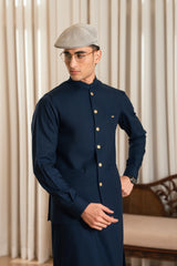 Navy Blue Suiting Waistcoat WS-244-112