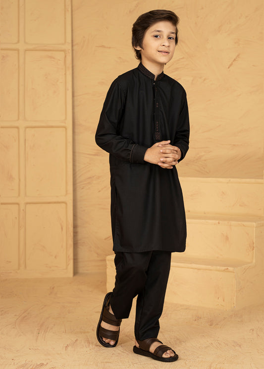 Kids Kurta Pajamas - Black