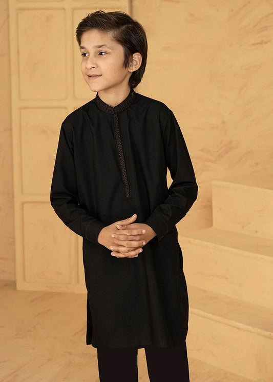 Black Kids Kurta Pajamas