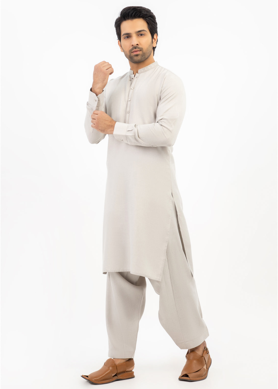 Men Shalwar Kameez L.Grey