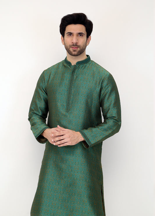 Green Blended Special Kurta