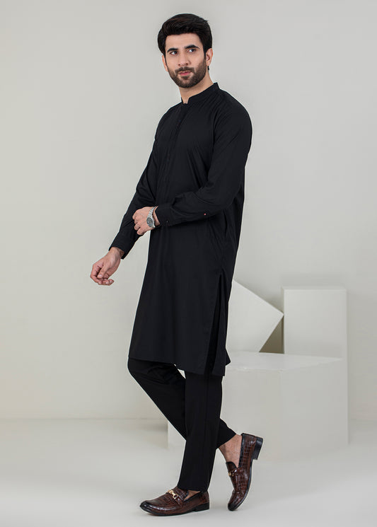 Men Kameez Trouser - Black