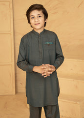 Dark Green Kids Kurta Pajama