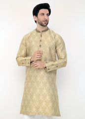 Beige Blended Special Kurta