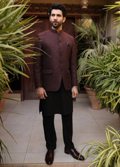 Men Prince Coat - Mehroon