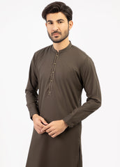 Men's Formal Shalwar Kameez Dark Brown