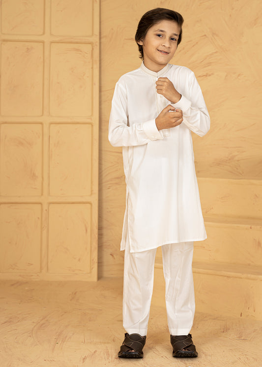 White Kids Kurta Pajama