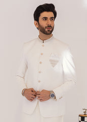 White Hand Embroidered Prince Coat