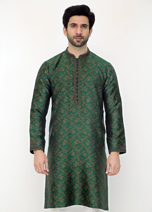 Green Blended Special Kurta