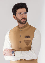 Golden Hand Embroidered Waistcoat