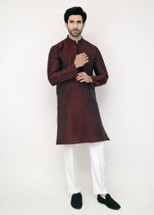 Mehroon Blended Special Kurta