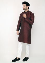 Mehroon Blended Special Kurta